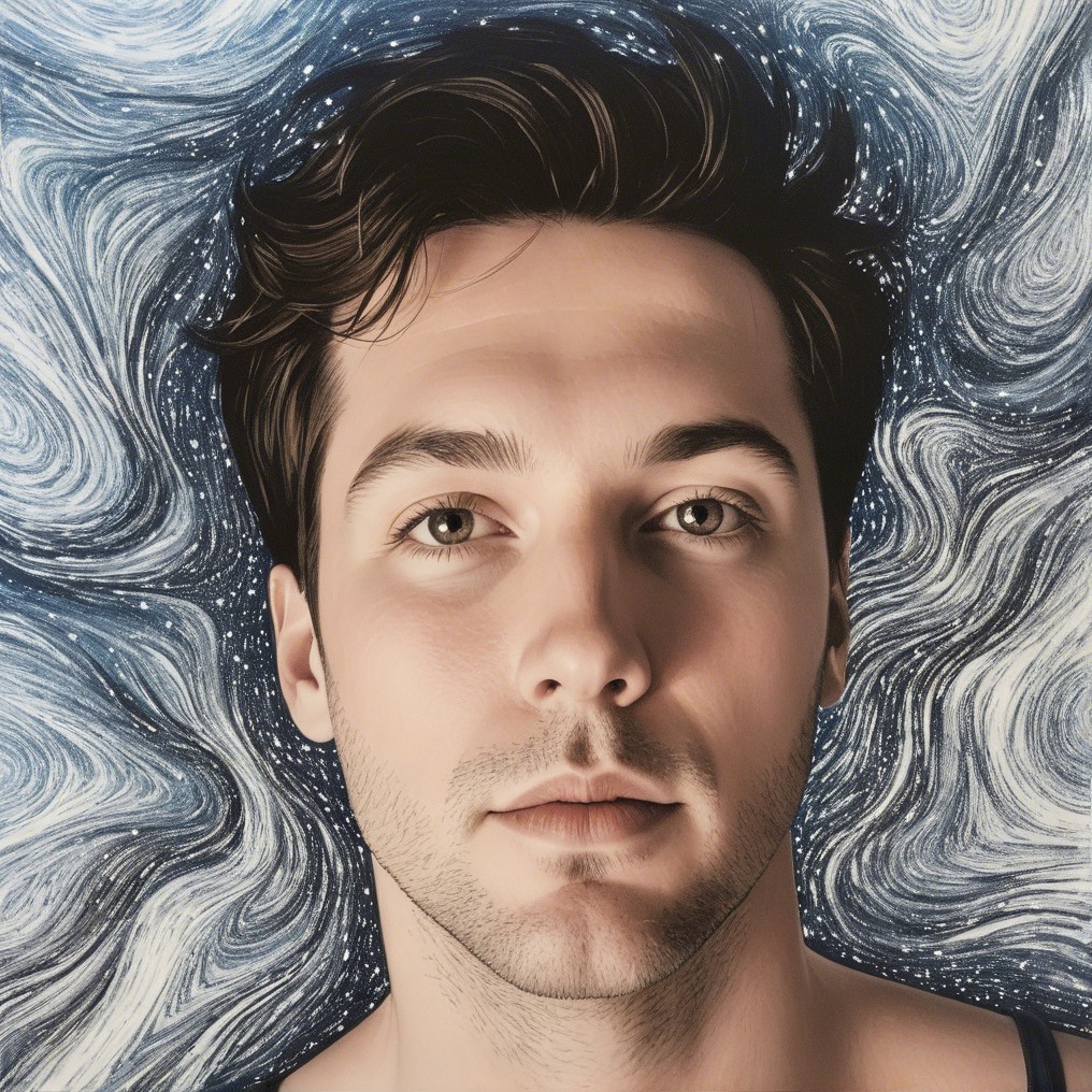 Portrait of a Young Man with Expressive Features