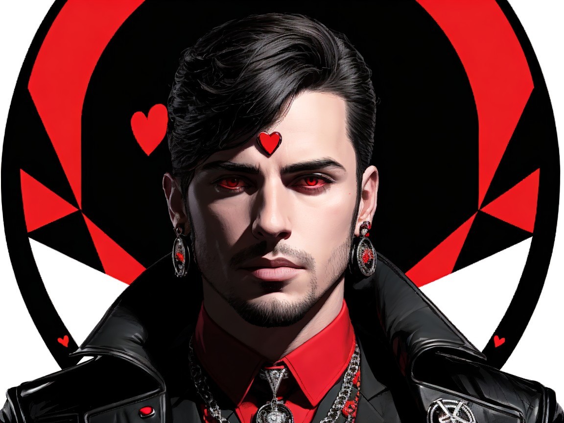 Portrait of a Young Man with Gothic Aesthetic