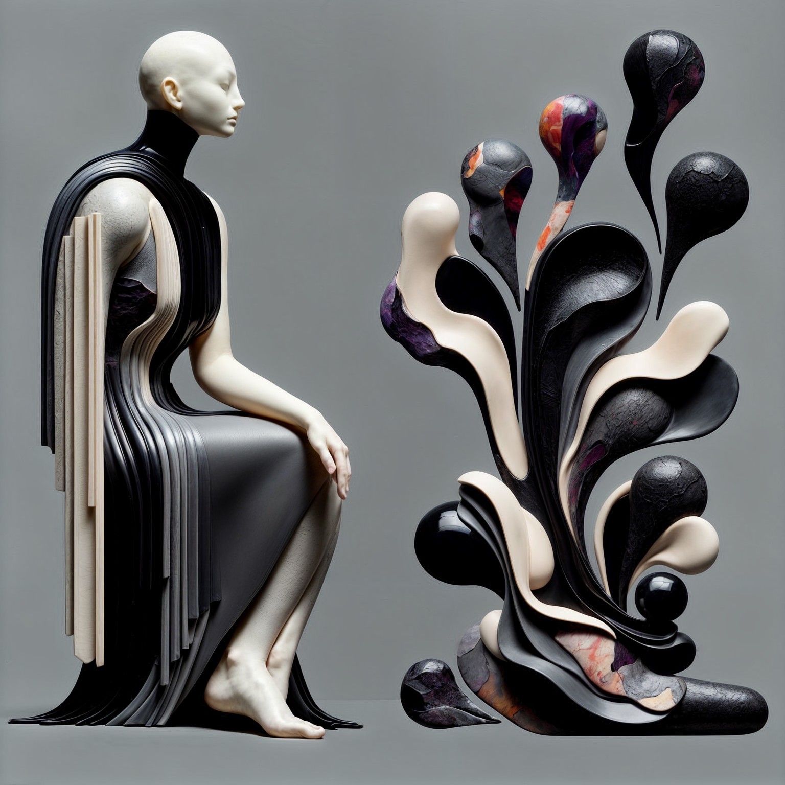 Sculpture Blending Minimalism and Abstract Forms
