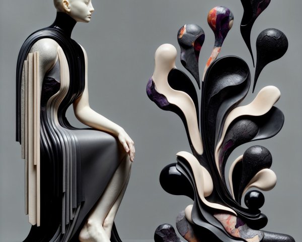 Sculpture Blending Minimalism and Abstract Forms