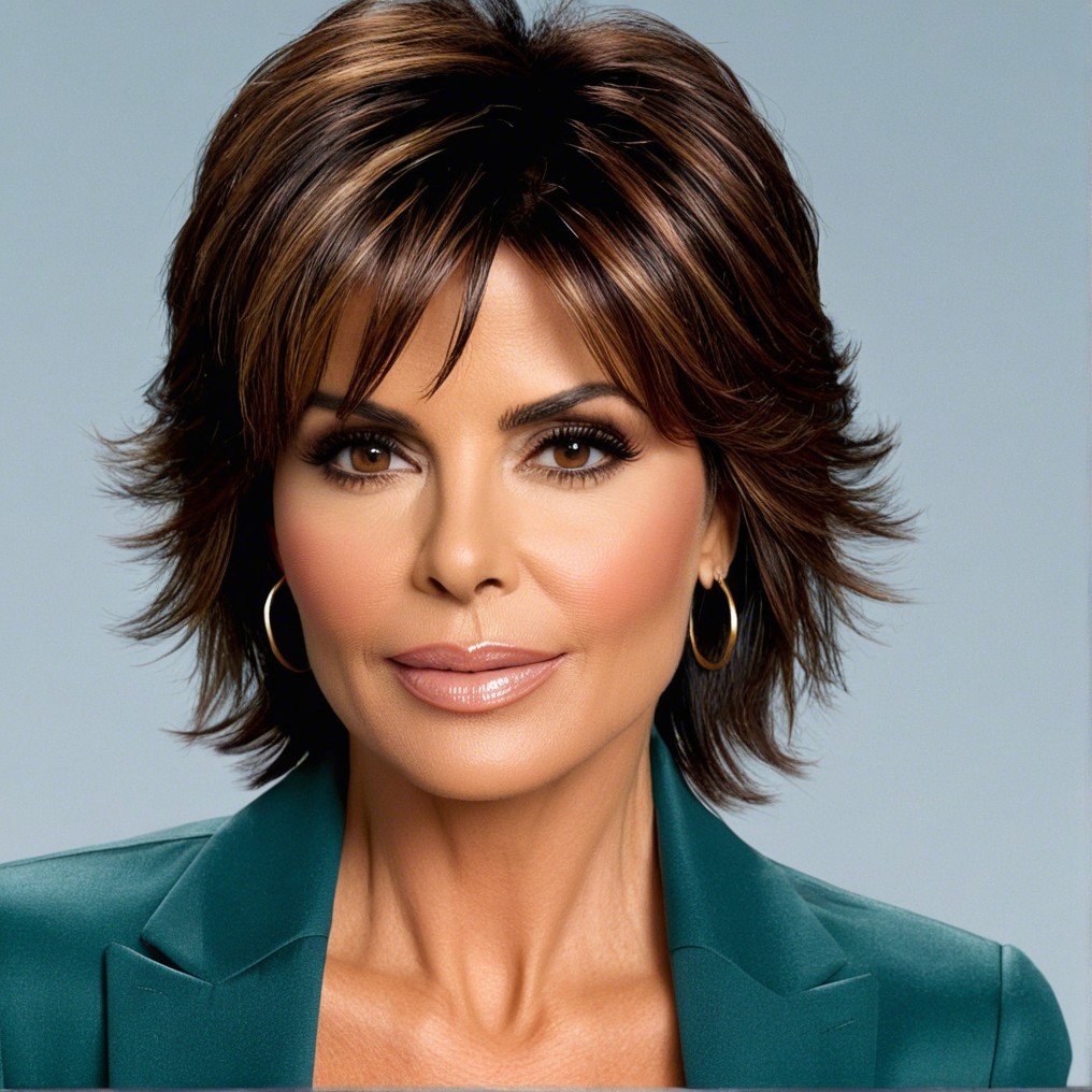 Confident Woman with Layered Brown Hair and Blazer