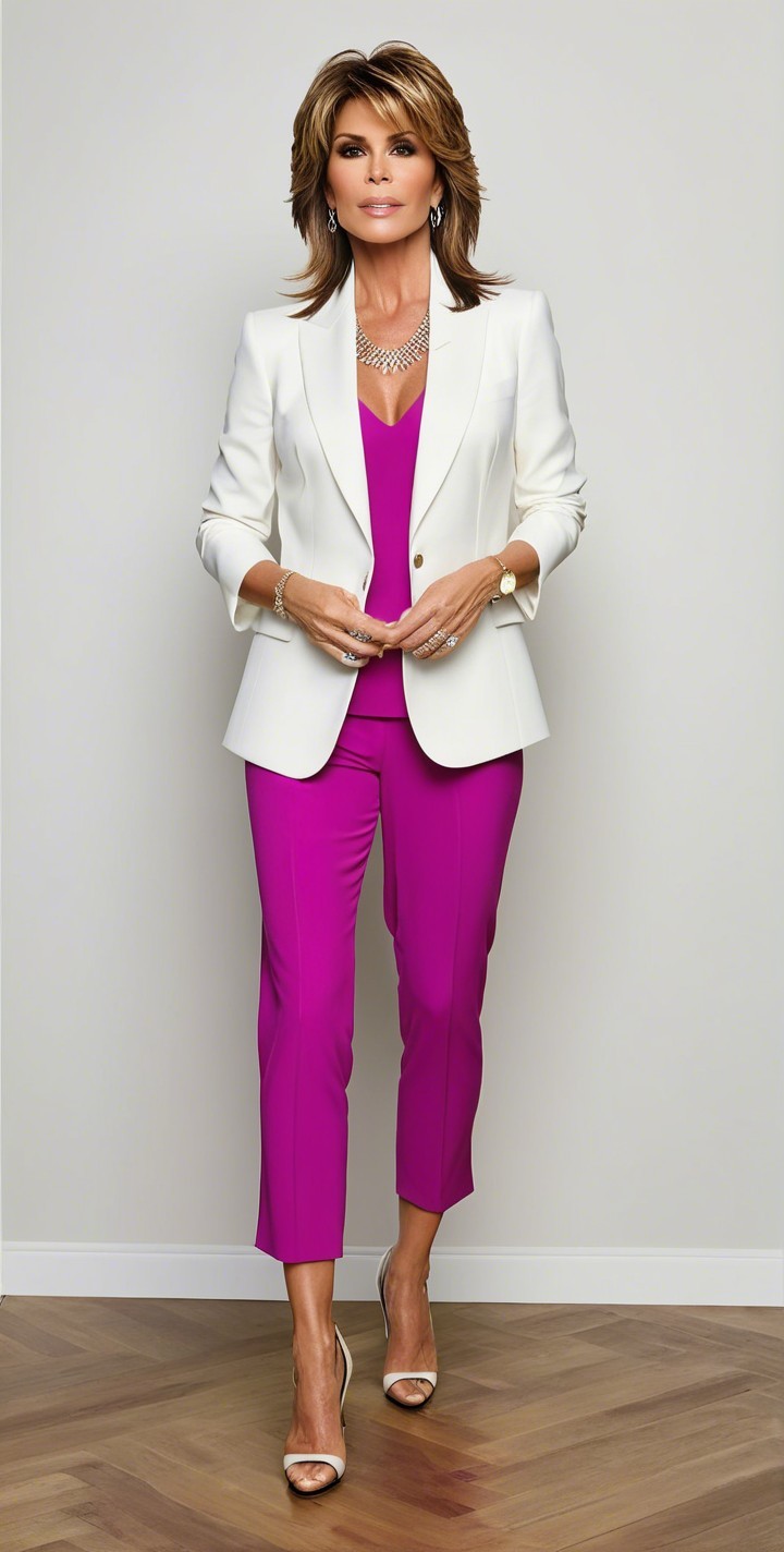 Chic Outfit of a Stylish Woman in Neutral Setting