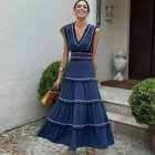 Stylish Woman in Navy Dress by Modern Home