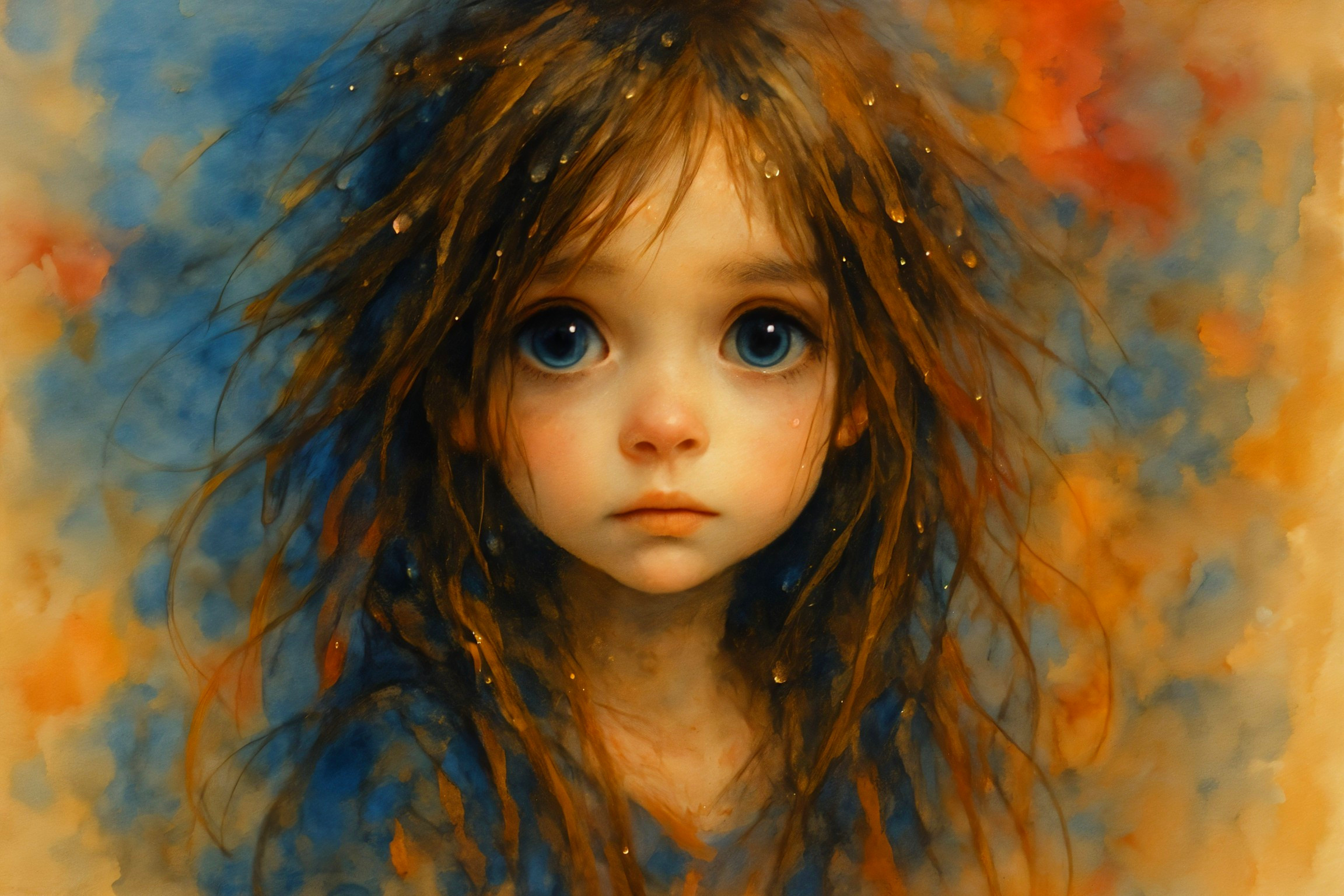 Close-Up of a Contemplative Young Girl's Expression