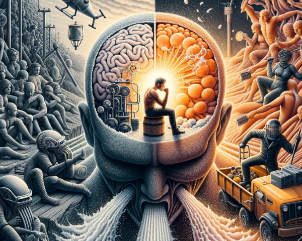 Split-Brain Concept of Chaos and Creativity Illustrated