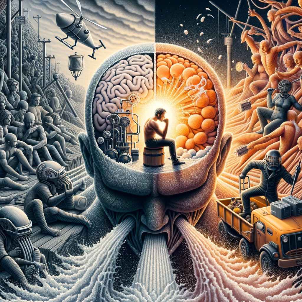 Split-Brain Concept of Chaos and Creativity Illustrated