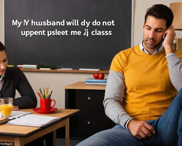 Casual Classroom Scene with Man and Woman Engaged