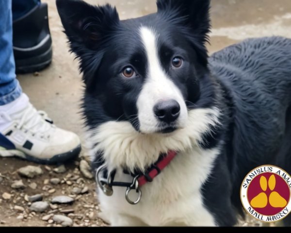 Friendly Black and White Dog Ready for Adoption