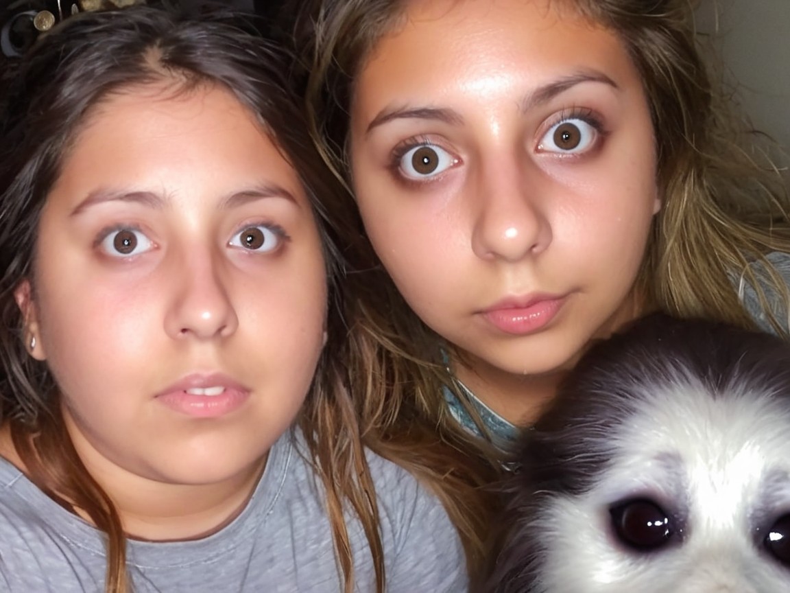 Young Individuals with Dog in Playful Candid Scene
