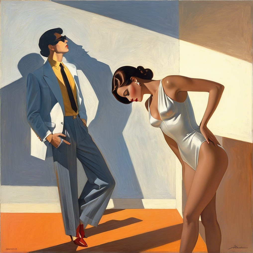 Stylish Fashion Scene with Confident Man and Woman
