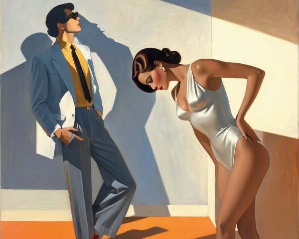 Stylish Fashion Scene with Confident Man and Woman