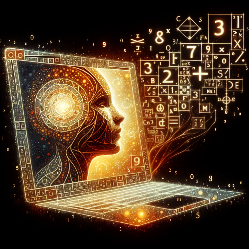 Digital Laptop with Circuitry Human Profile Design