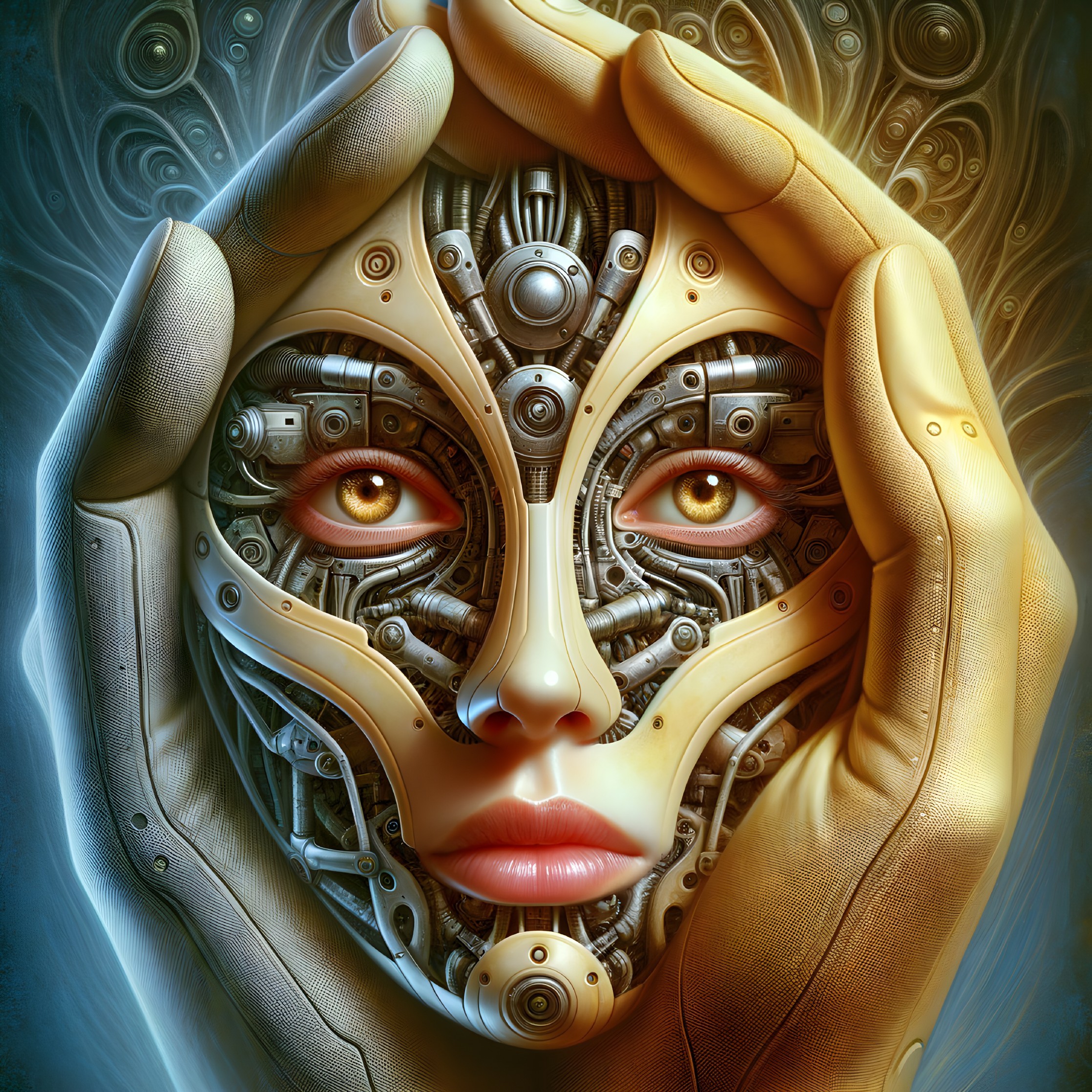 Organic and Mechanical Fusion in Surreal Imagery