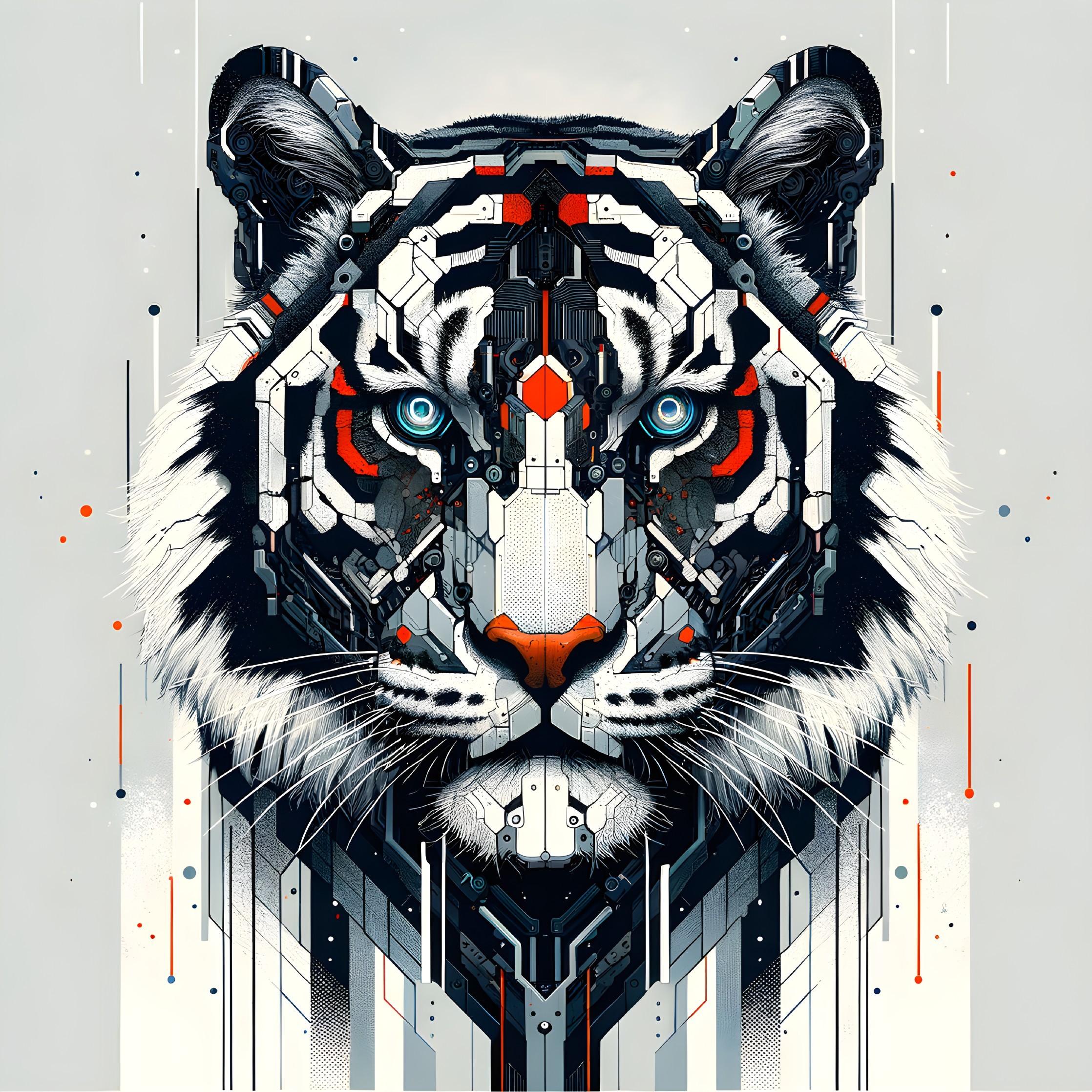 Techno Tiger: A Digital Symmetry