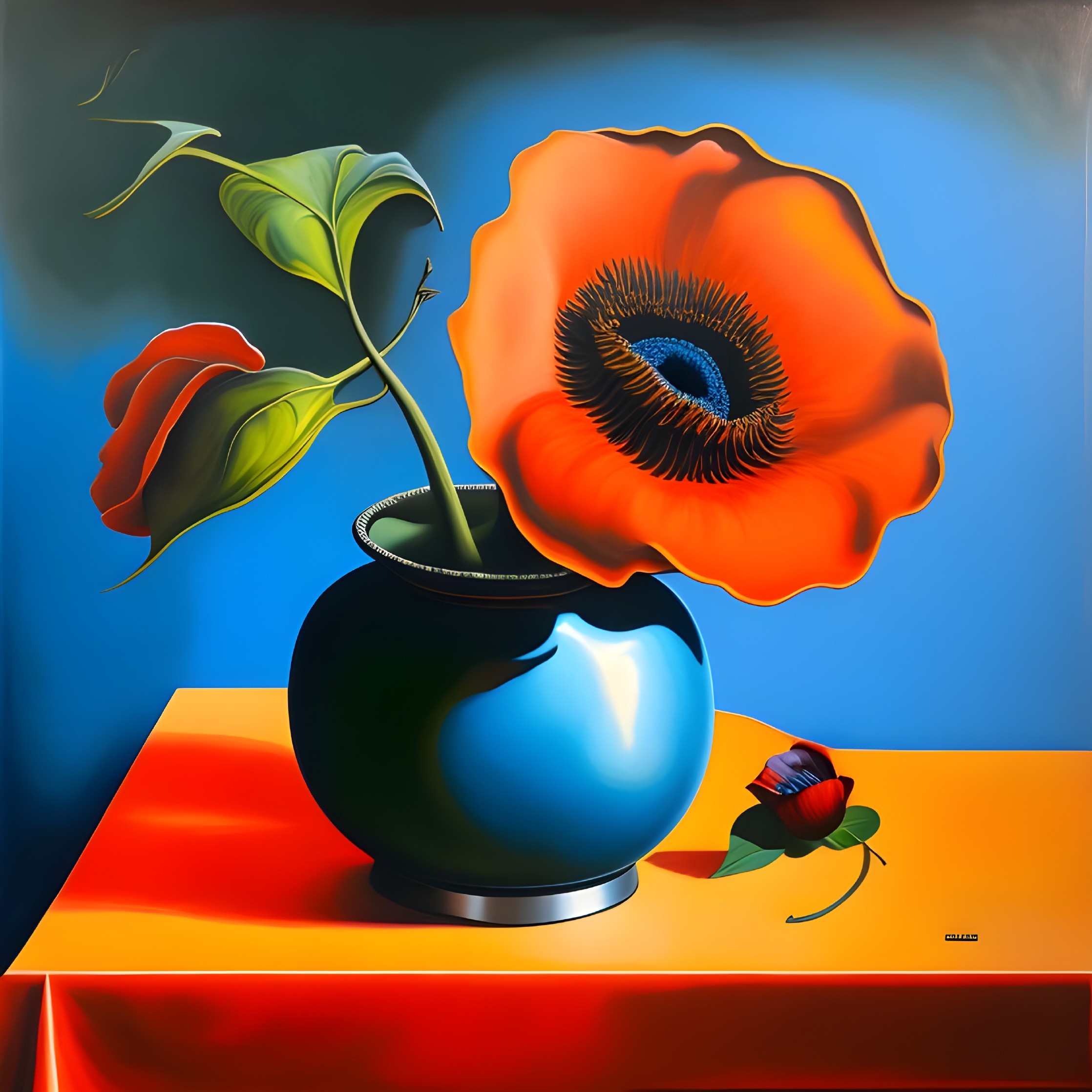 Vibrant Poppy: A Still Life Masterpiece