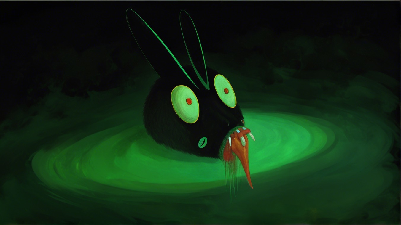 Surreal Rabbit-like Creature with Eerie Features