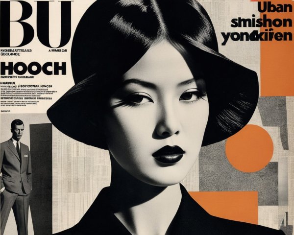 Vintage Magazine Cover with Glamorous Woman Design