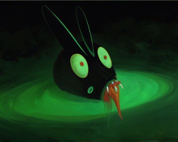 Surreal Rabbit-like Creature with Eerie Features