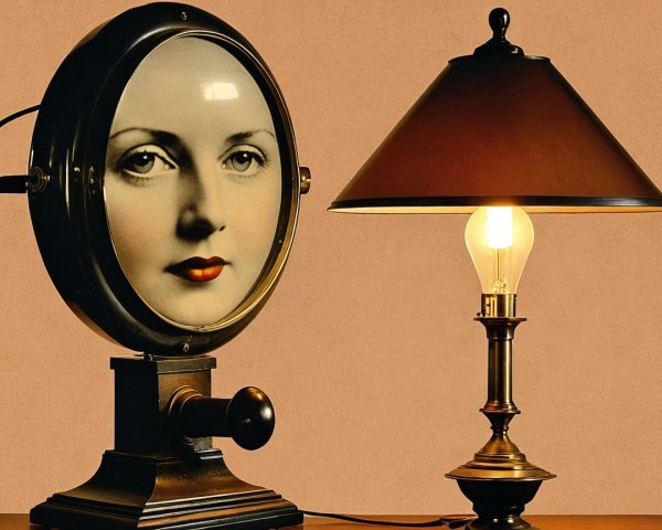 Vintage Globe-Style Lamp with Brass Companion Light