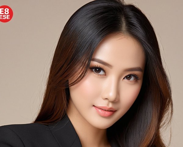 Close-Up Portrait of a Young Woman in Blazer