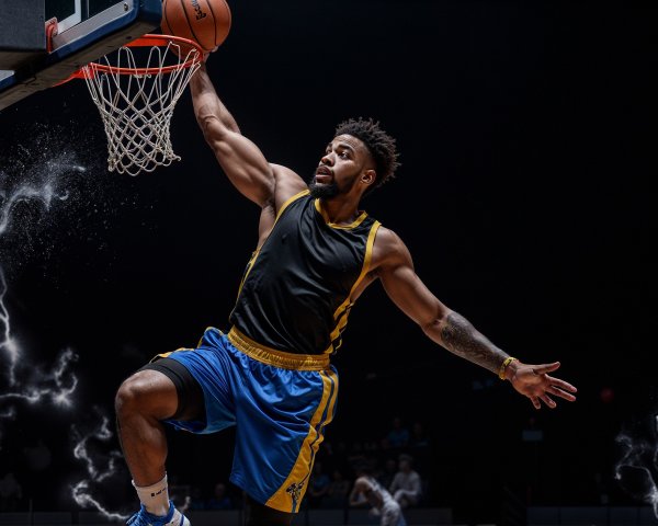 Dynamic Basketball Dunk with Visual Effects