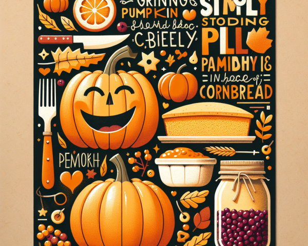 Whimsical Fall Design with Pumpkins and Berries
