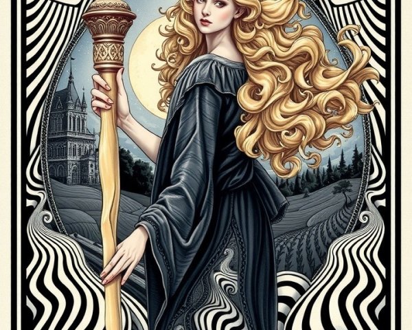 Mystical Figure Representing Wands Tarot Card