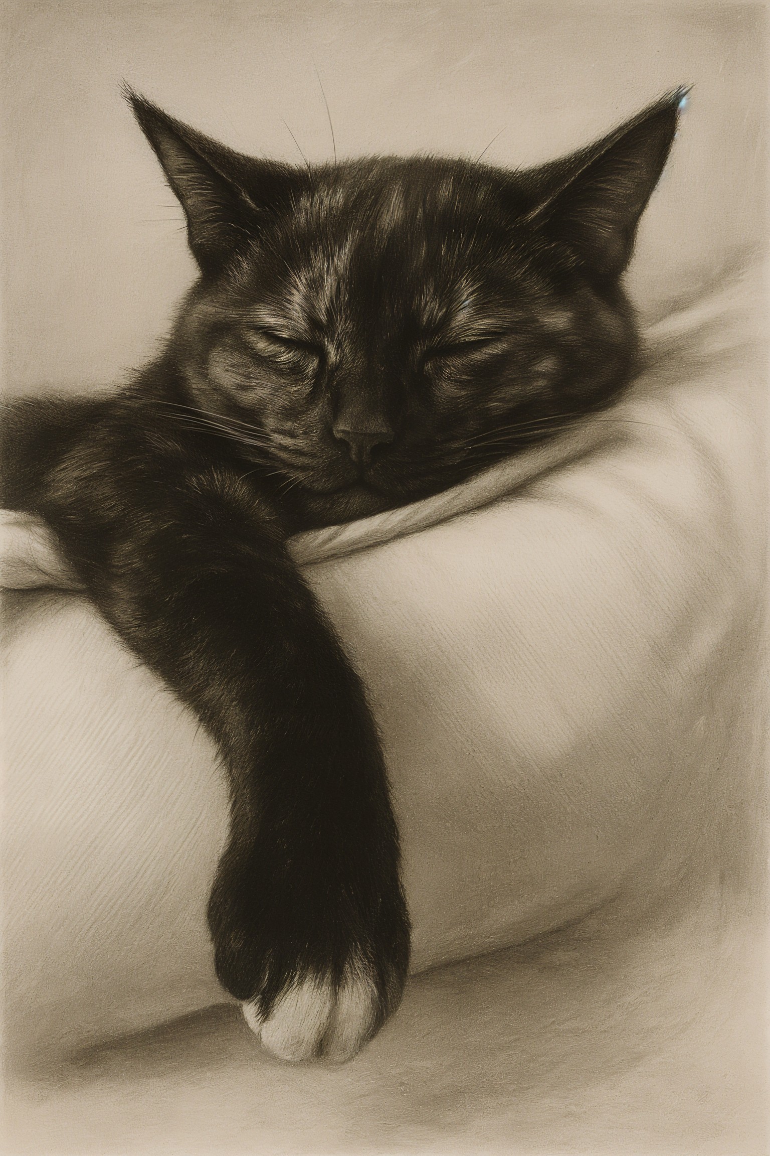Tortoiseshell Cat Resting on Soft Surface