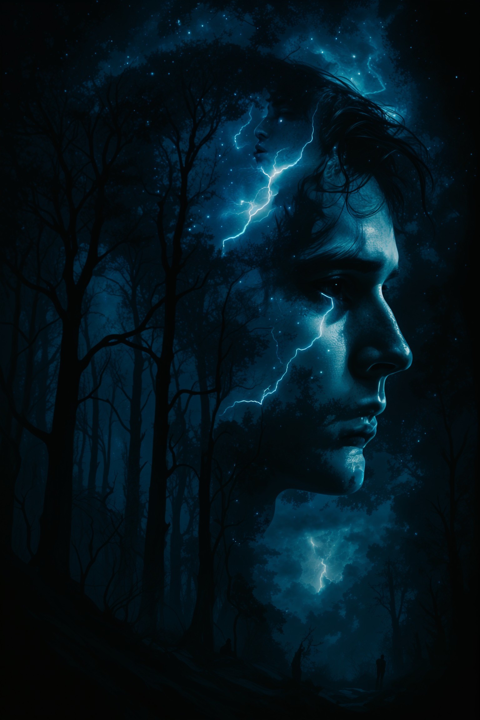 Mystical Portrait in a Dreamlike Forest