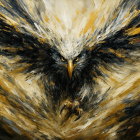 Abstract Eagle Artwork with Dynamic Brushstrokes