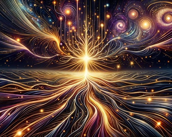 Luminous Tree in a Cosmic Galaxy Scene