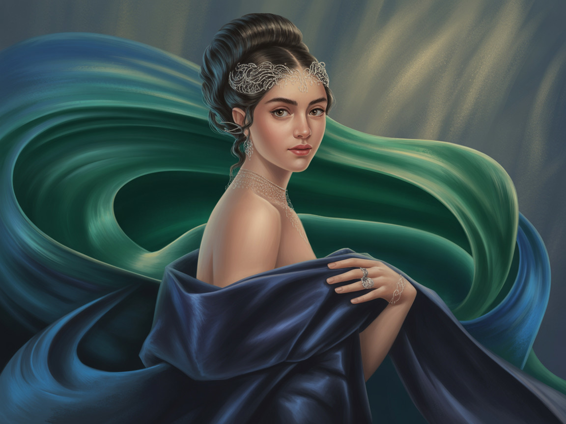 Elegance in Blue and Green Hues