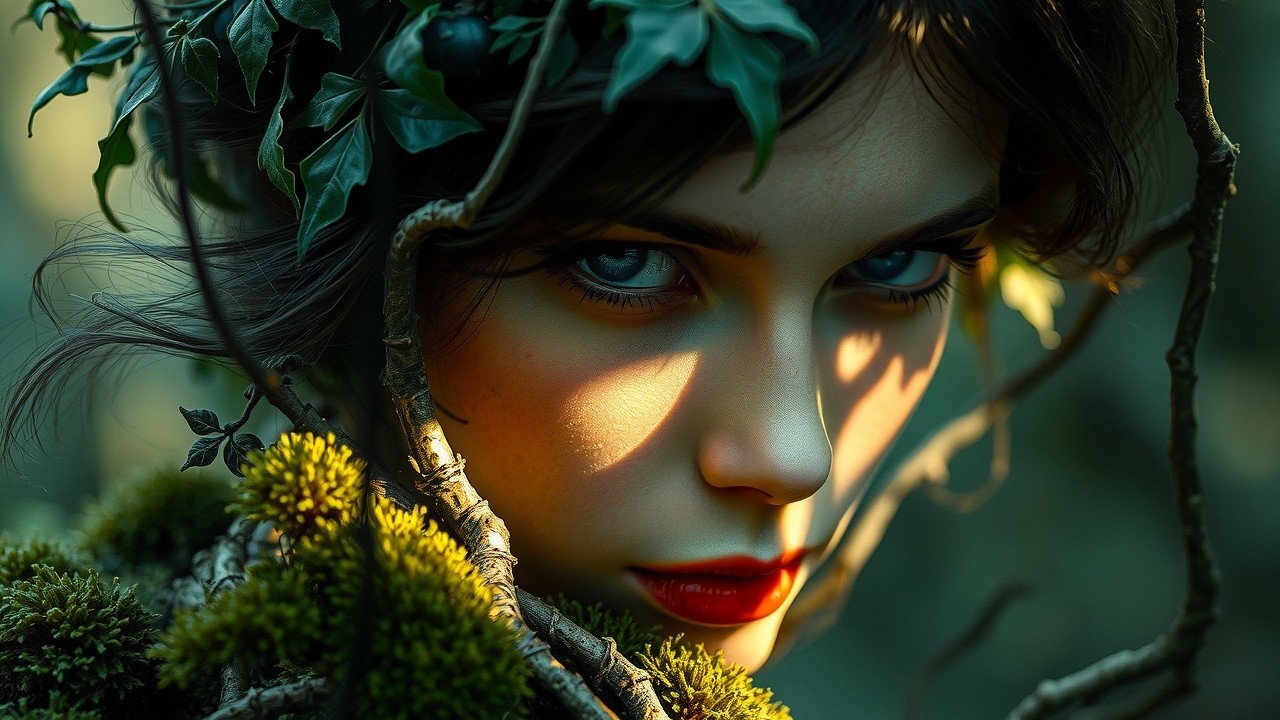 Mysterious Figure in Enigmatic Natural Setting