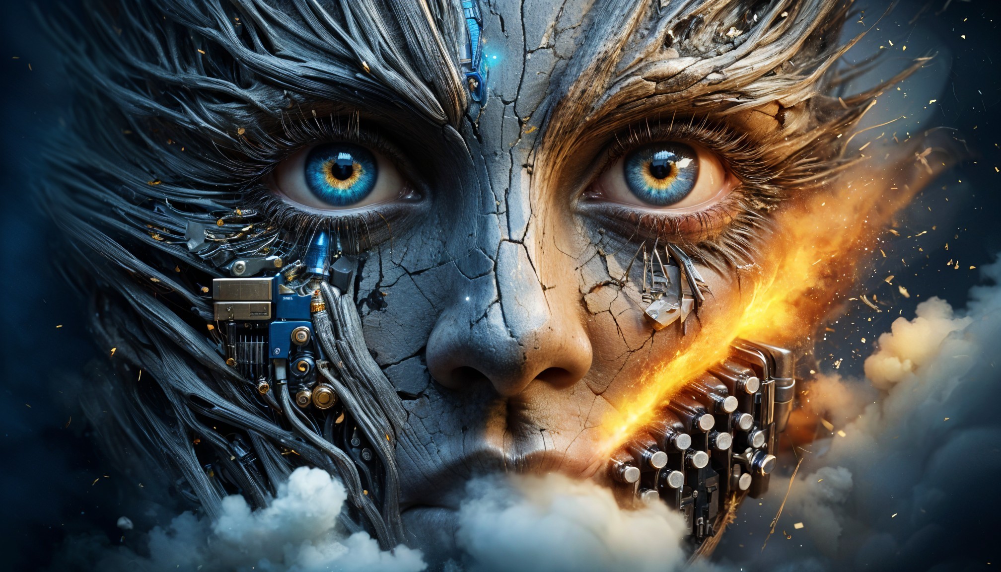 Fusion of Human and Robotic Elements in Art