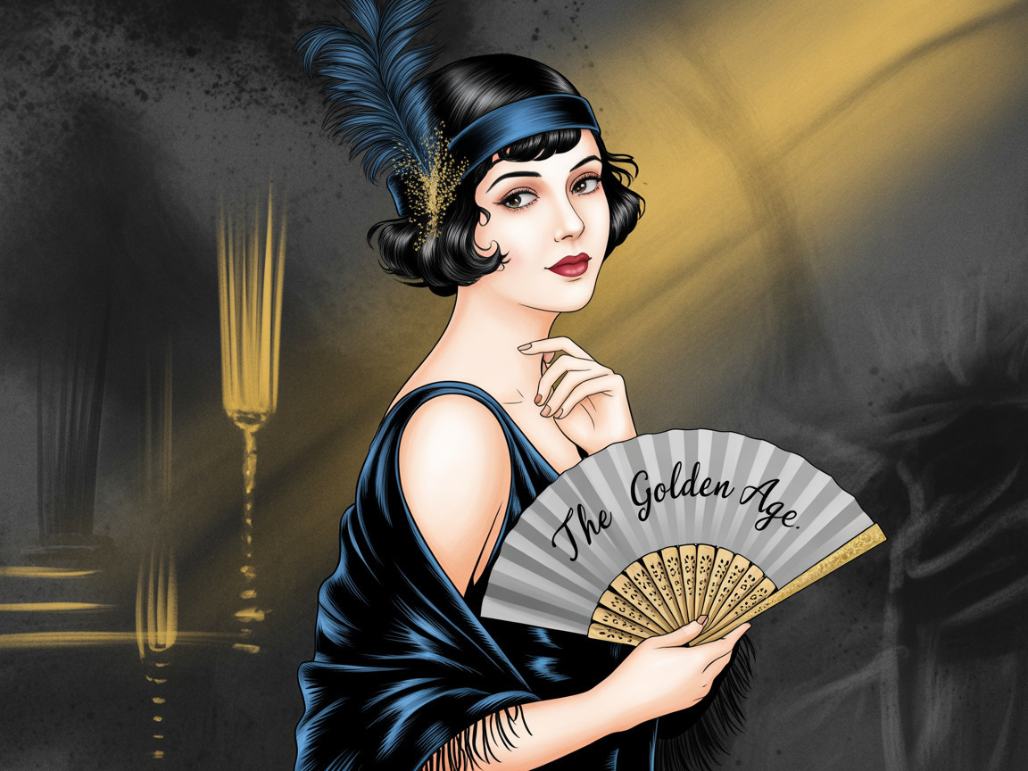 Glamorous Woman in Roaring Twenties Fashion and Elegance