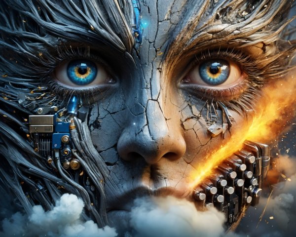 Fusion of Human and Robotic Elements in Art