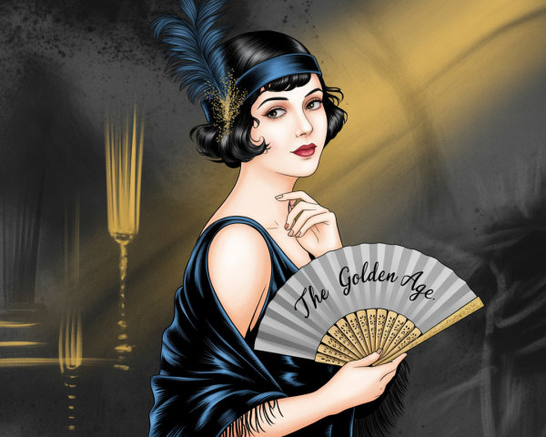 Glamorous Woman in Roaring Twenties Fashion and Elegance