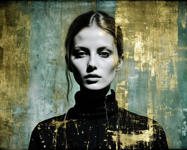 Portrait of a Woman with Serene Expression and Elegance