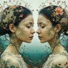 Ethereal Portrait of a Young Woman in Nature