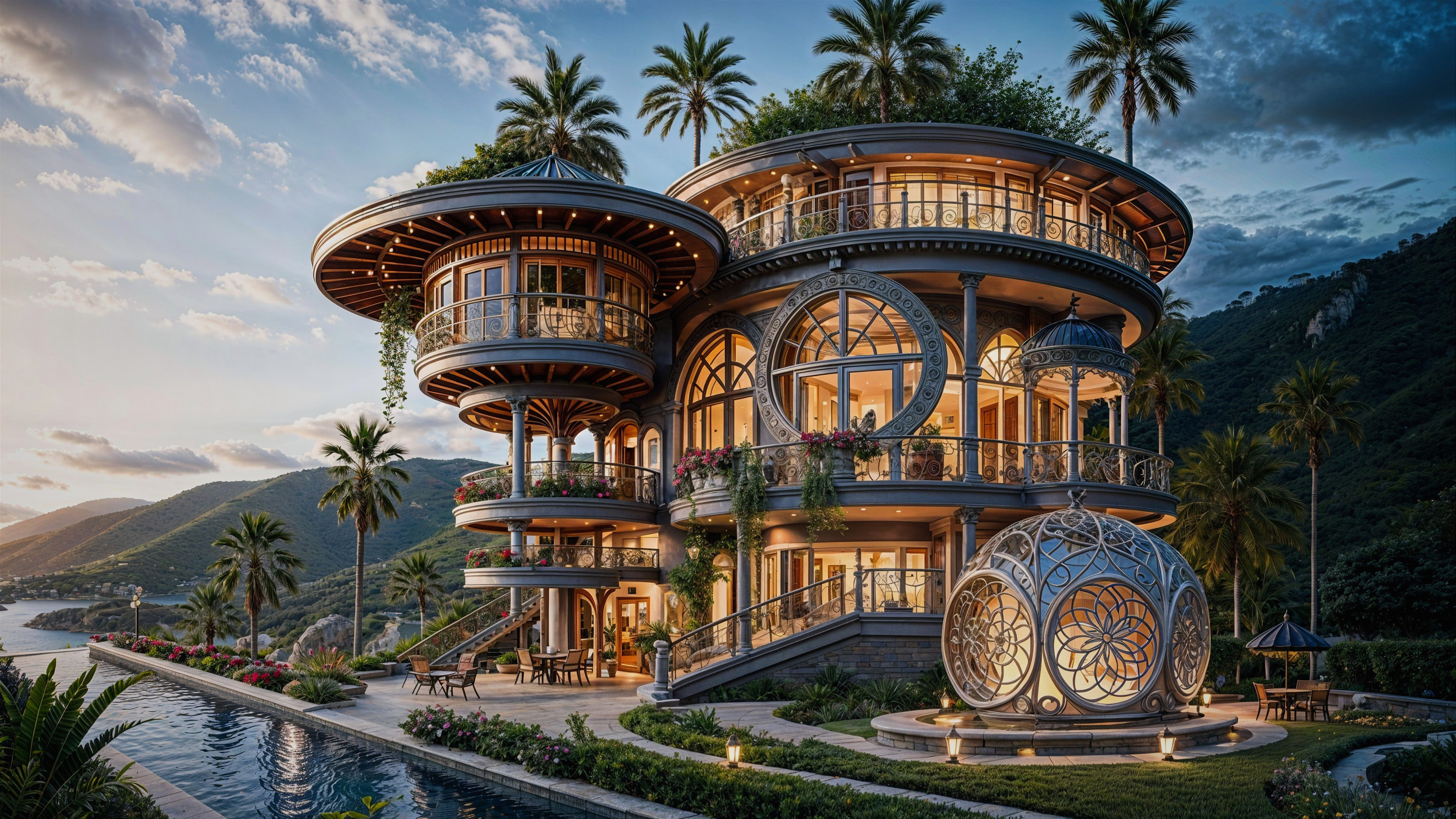 Resort-Style Mansion with Lake and Mountain Views