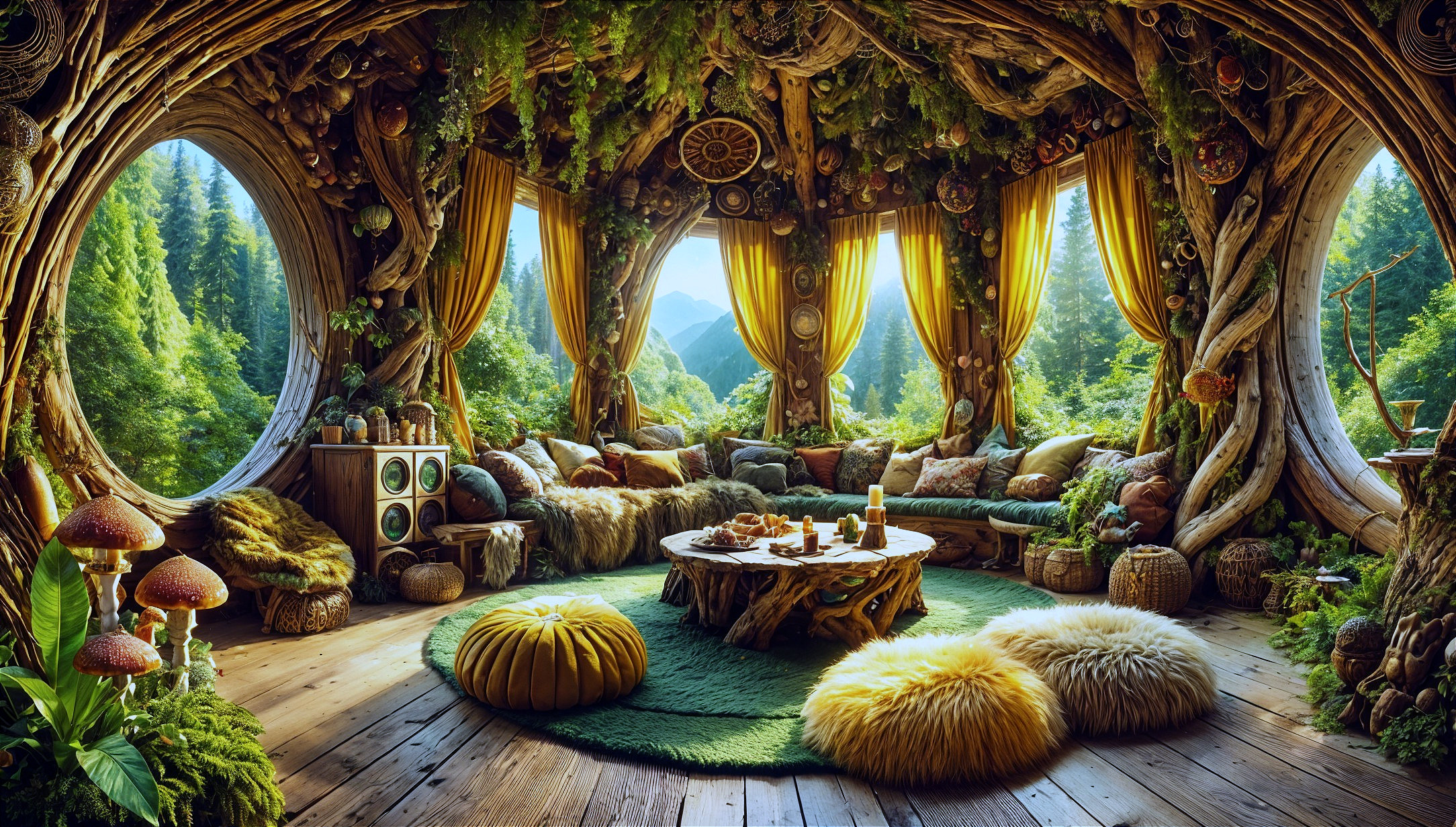 Whimsical Nature-Inspired Cozy Room Interior Design