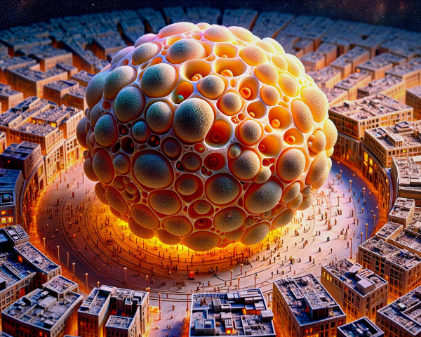 Oversized Spherical Structure in Urban Landscape