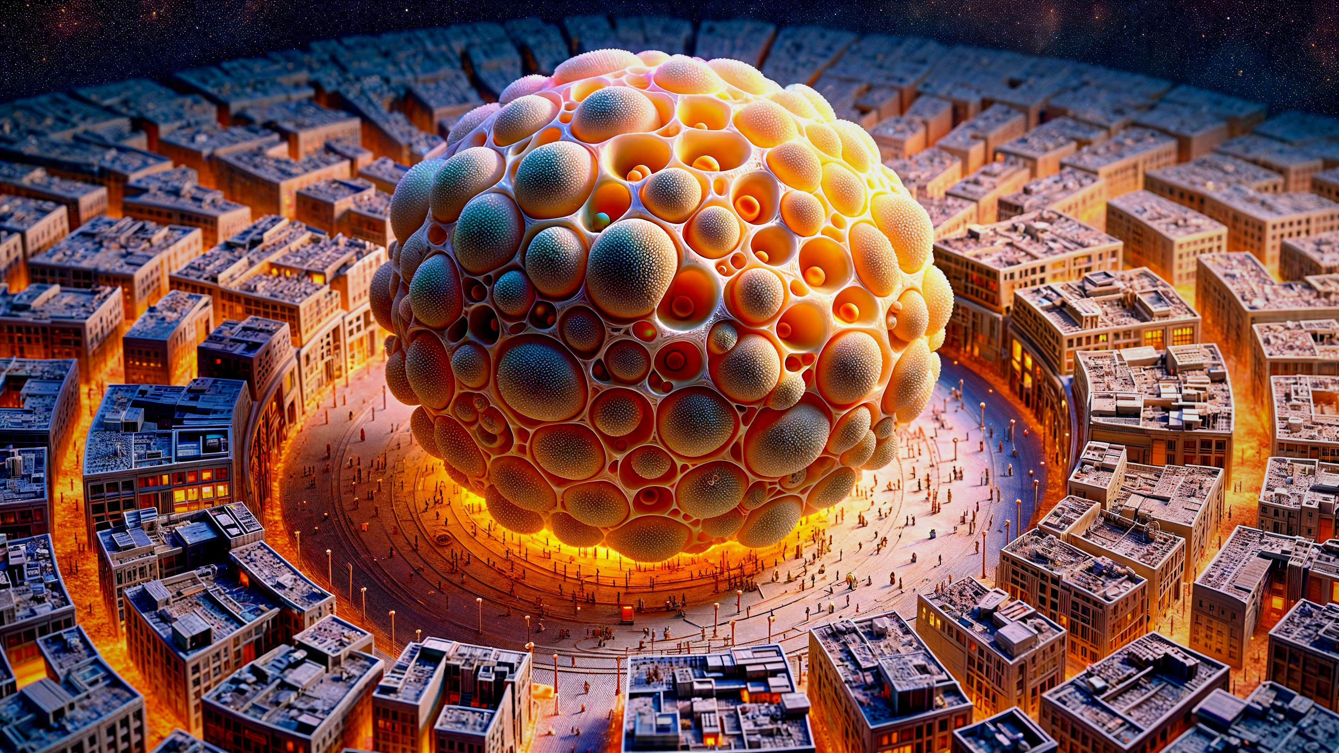 Oversized Spherical Structure in Urban Landscape