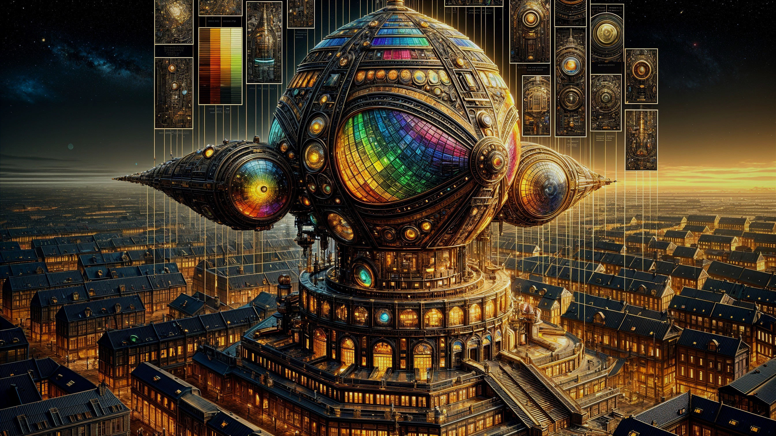 Intricately Designed Grand Structure with Stained Glass