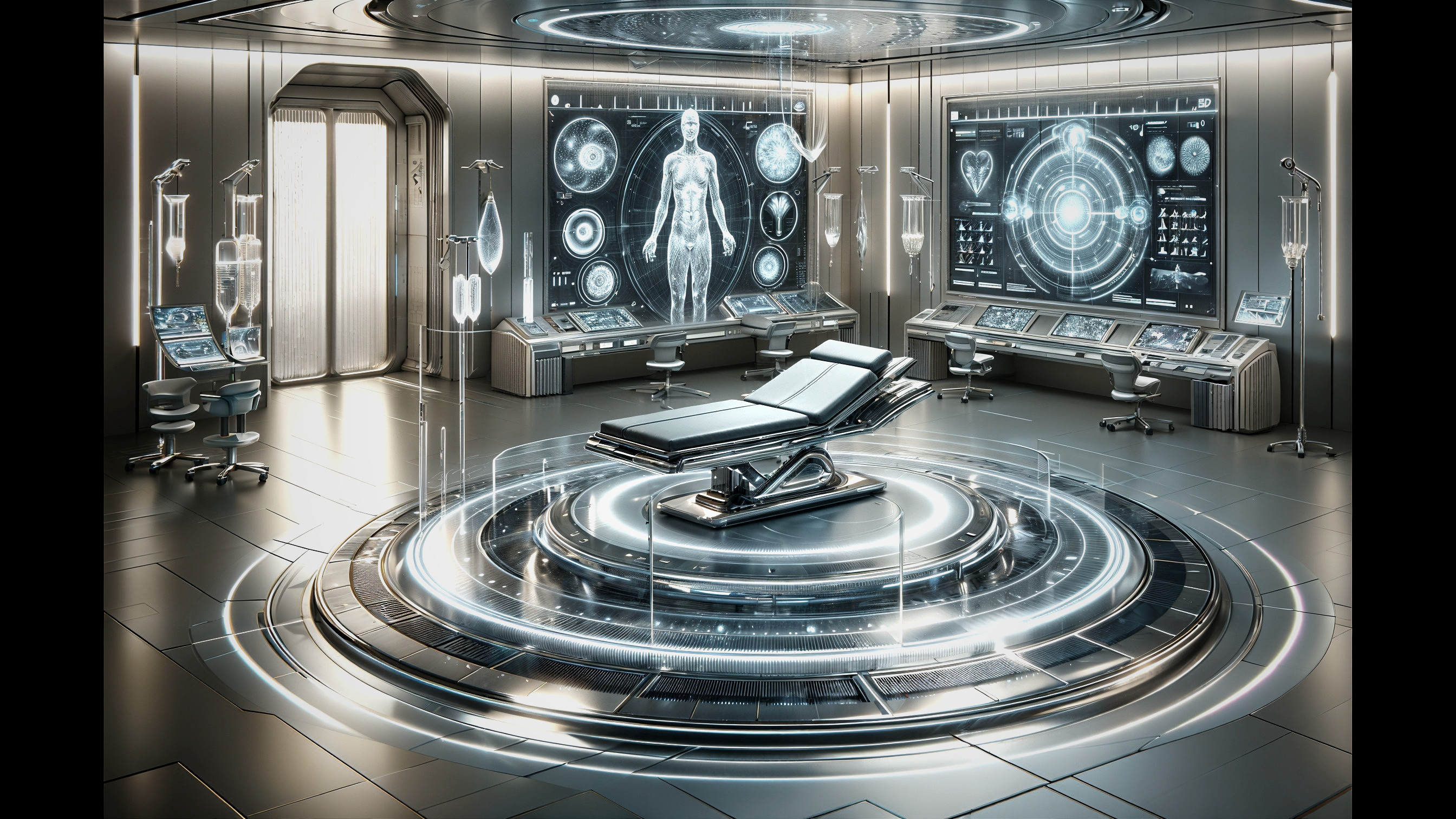 Futuristic Medical Facility with Advanced Technology