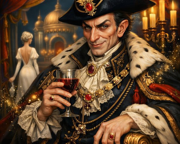 Dark Fantasy Portrait of Sinister Aristocrat