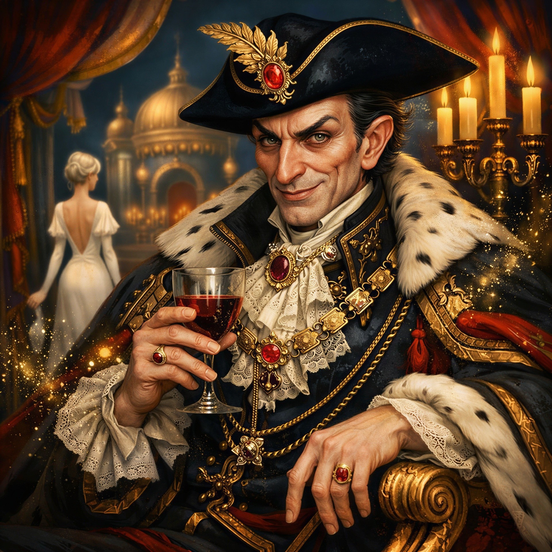 Dark Fantasy Portrait of Sinister Aristocrat
