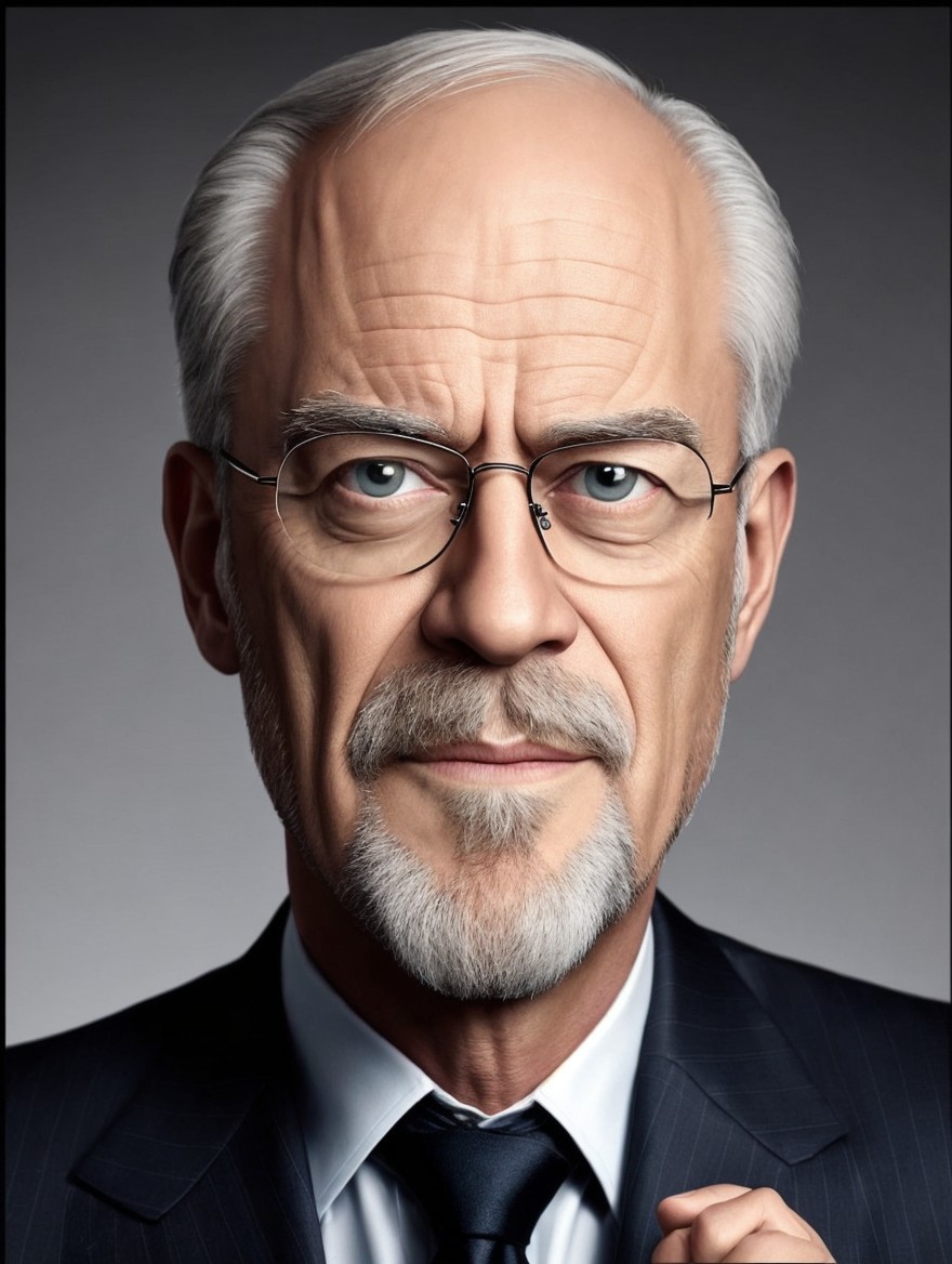 Older Man in Formal Suit with Thoughtful Expression