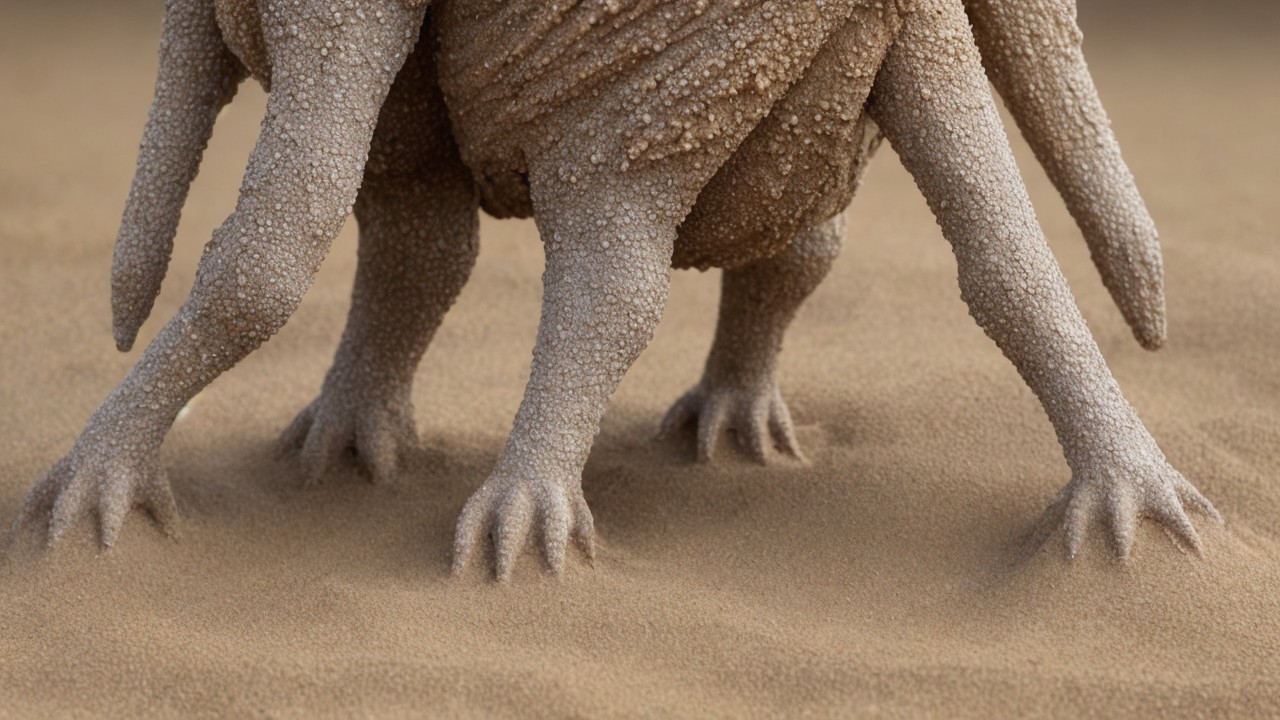Close-Up of Textured Limbs on Sandy Surface
