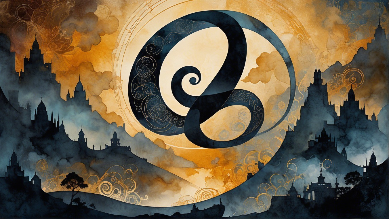 Mystical Landscape with Spirals and Fantastical Towers